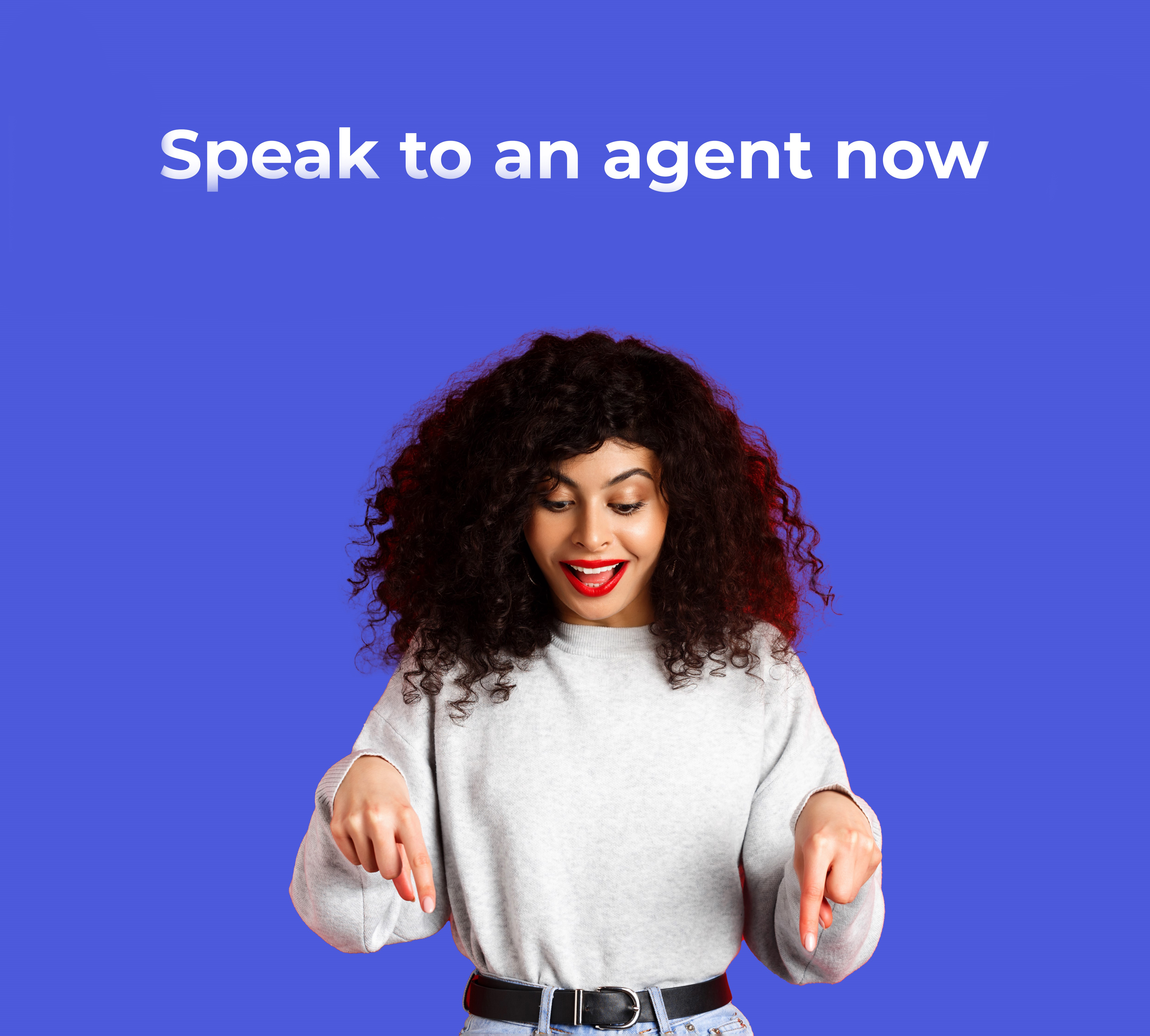 Speak to an agent mobile banner